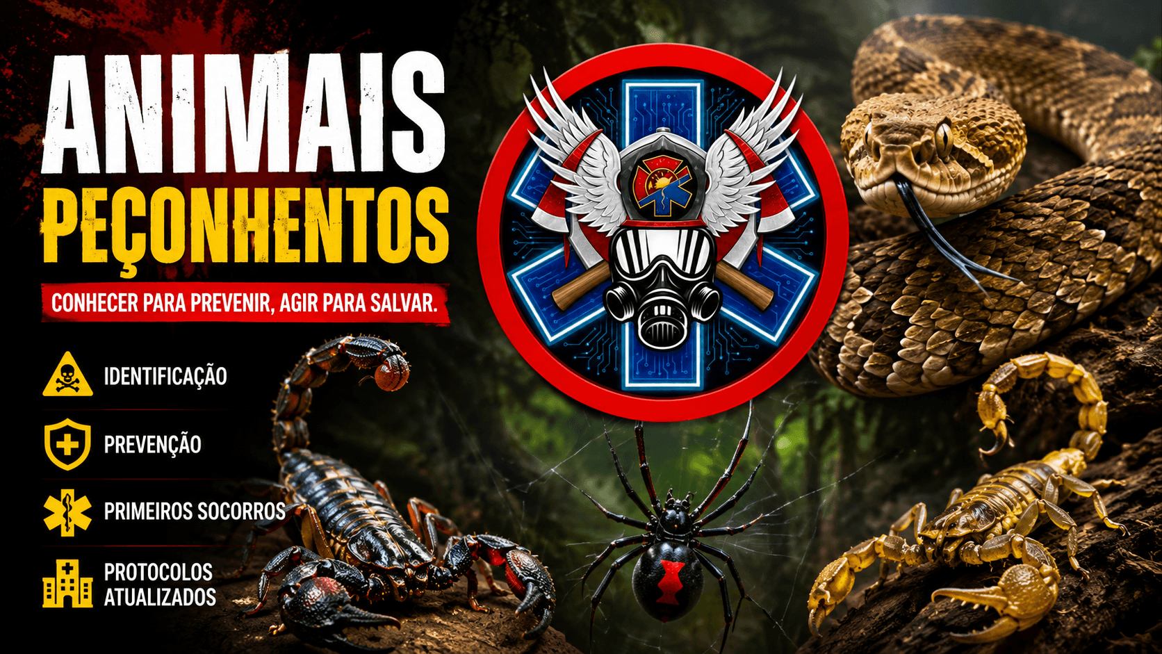 Capa do curso CURSO MANEJO DE ANIMAIS PEÇONHENTOS