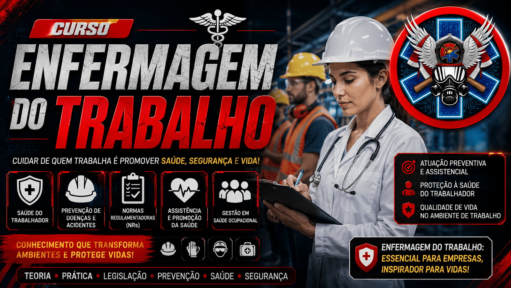 Apresentação do curso CAPACITAÇÃO TÉCNICO DE ENFERMAGEM DO TRABALHO