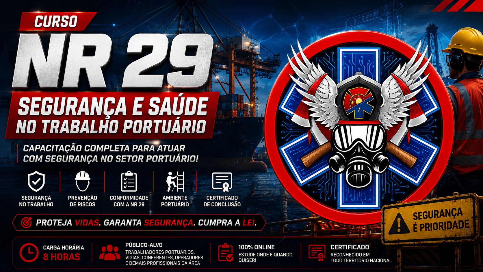 Apresentação do curso NR 29 - Segurança e Saúde no Trabalho Portuário