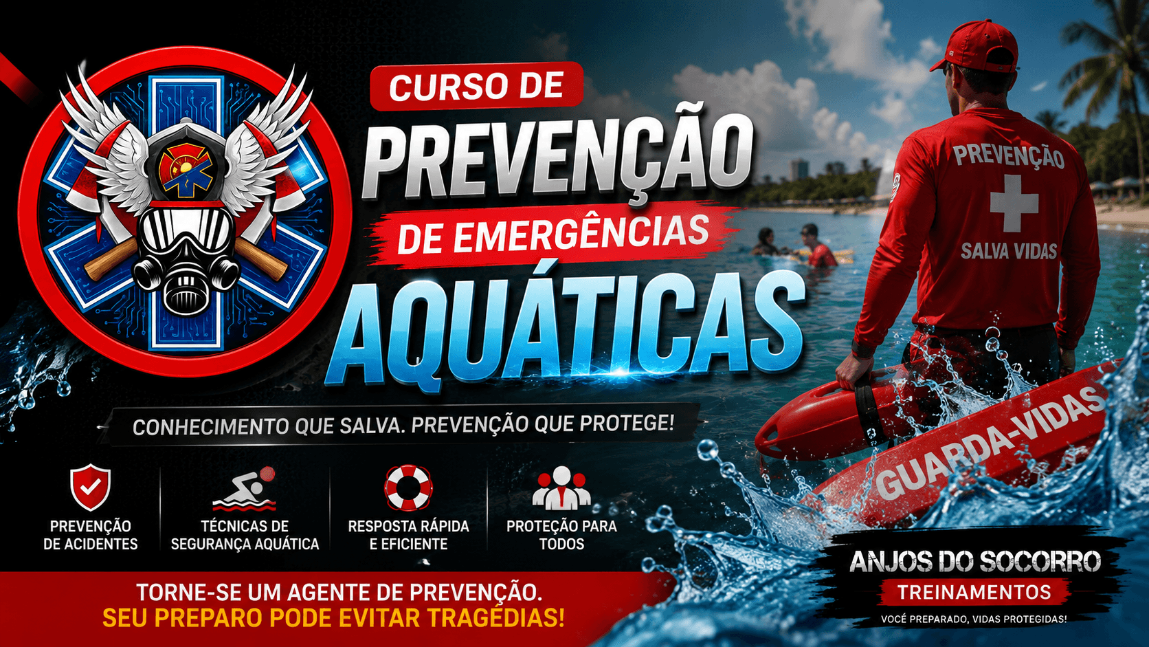Apresentação do curso CURSO DE PREVENÇÃO DE EMERGÊNCIAS AQUÁTICAS