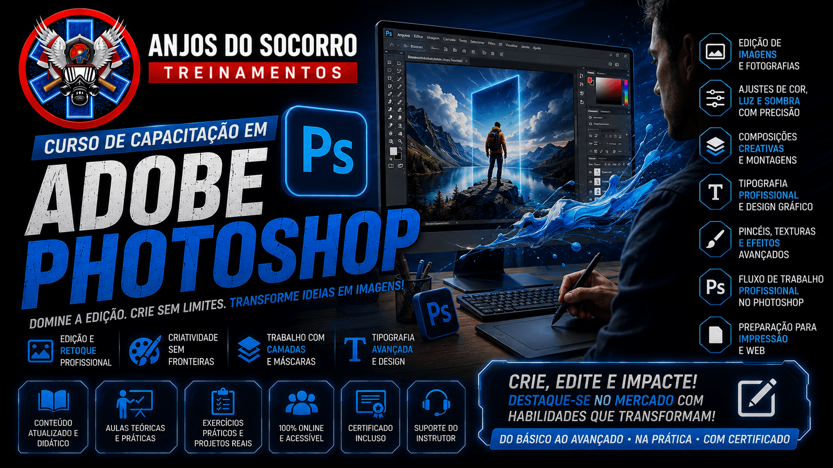Apresentação do curso CURSO DE ADOBE PHOTOSHOP