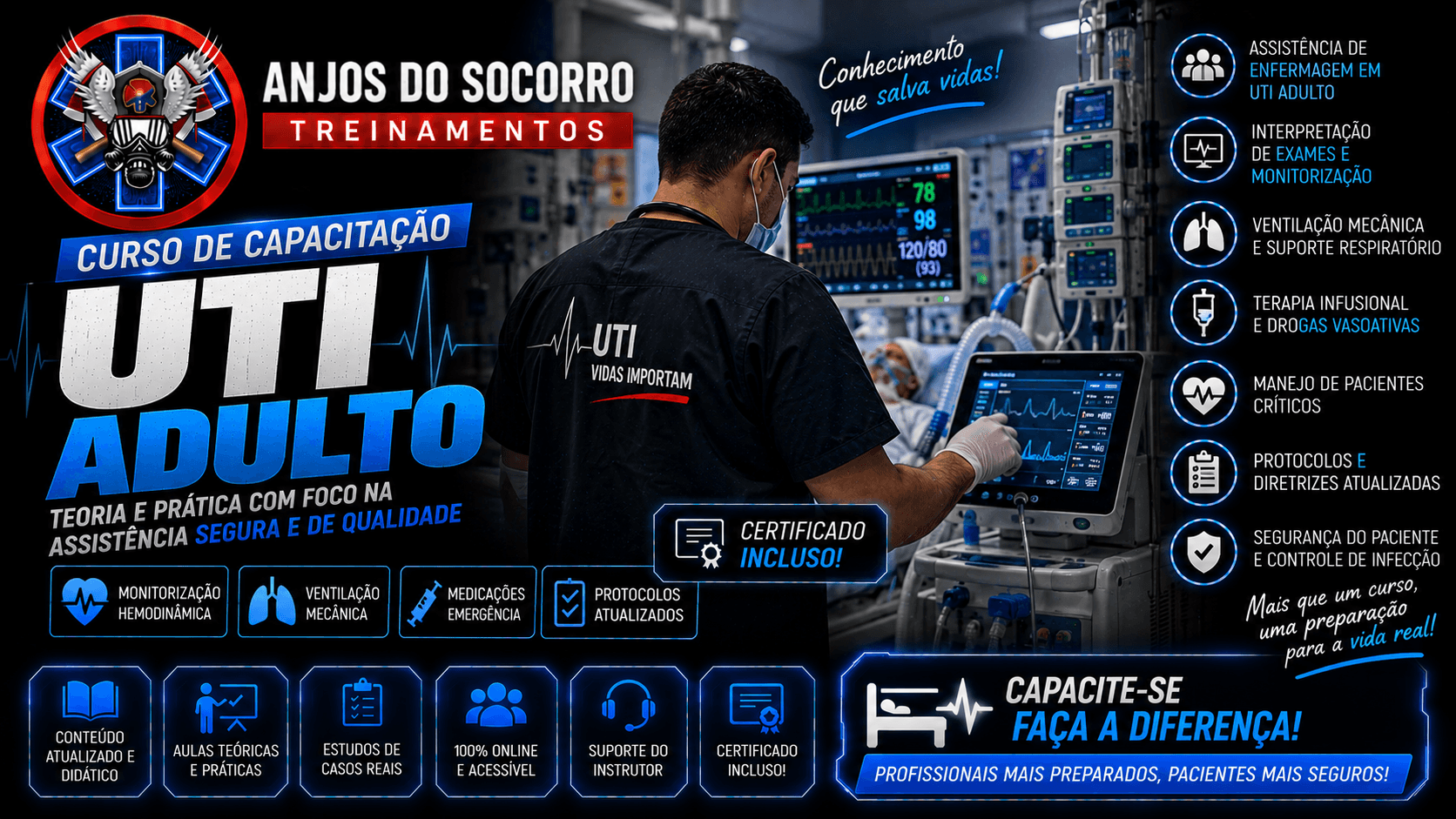 Apresentação do curso CURSO DE CAPACITAÇÃO UTI ADULTO
