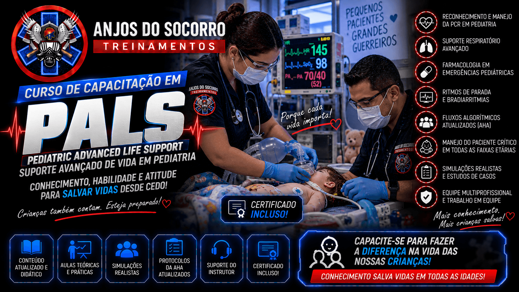 Apresentação do curso CURSO PALS: SUPORTE AVANÇADO DE VIDA EM PEDIATRIA